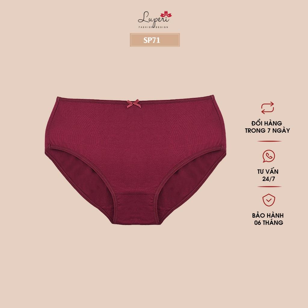 Quần Lót Nữ Cotton Nhập Khẩu LUPERI SP71 Bikini Cạp Cao quần lót mềm mịn co giãn đàn hồi thoáng khí kháng khuẩn khử mùi