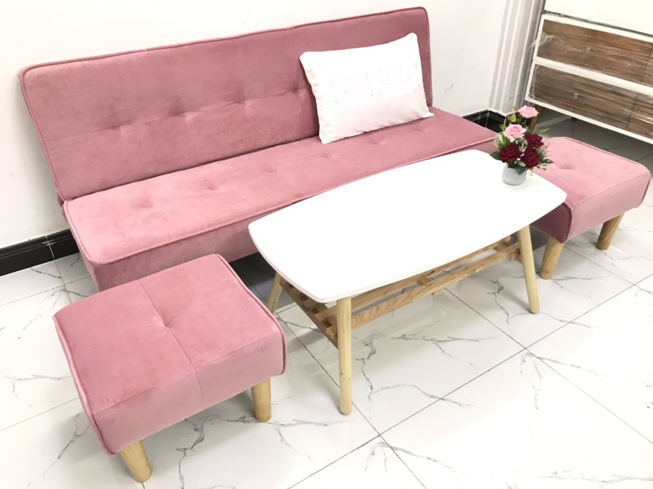 Bộ ghế sofa bed, sofa giường phòng khách-Sivali07 ( Cả bộ )