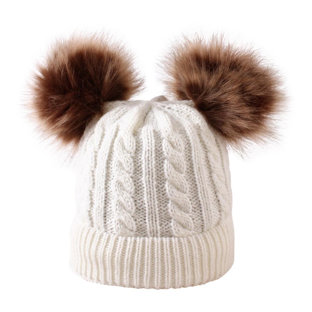 Baby Warm Knit Hat Infant Pom Pom Beanie Photography Ski Cap