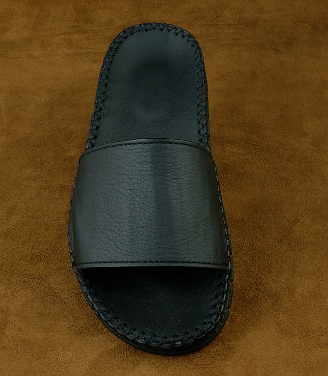 Dép Nam Da Bò Quai Ngang QN002 Phong Cách Đơn Giản Trẻ Trung Chống Trơn Trượt