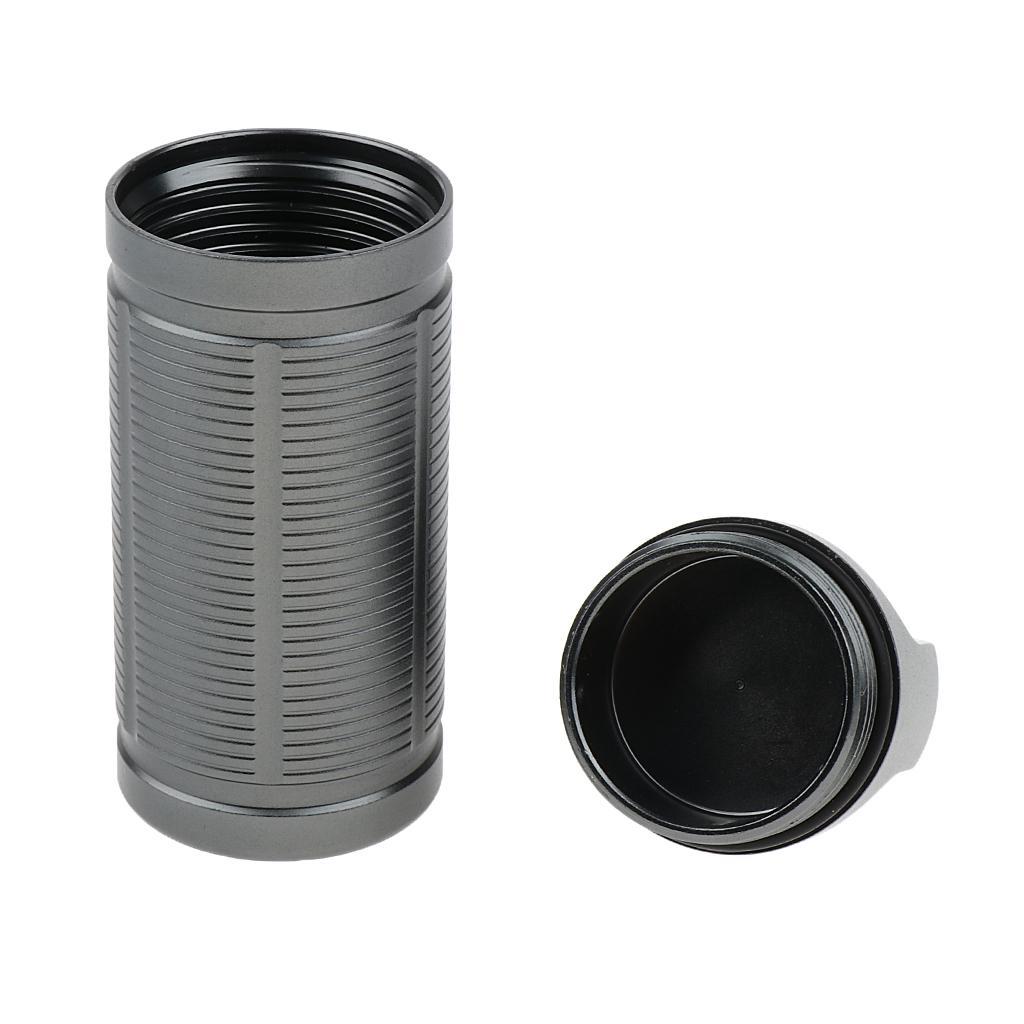 2 Piece Titanium Outdoor Travel Waterproof Mini Pill Case Box Capsule Bottle