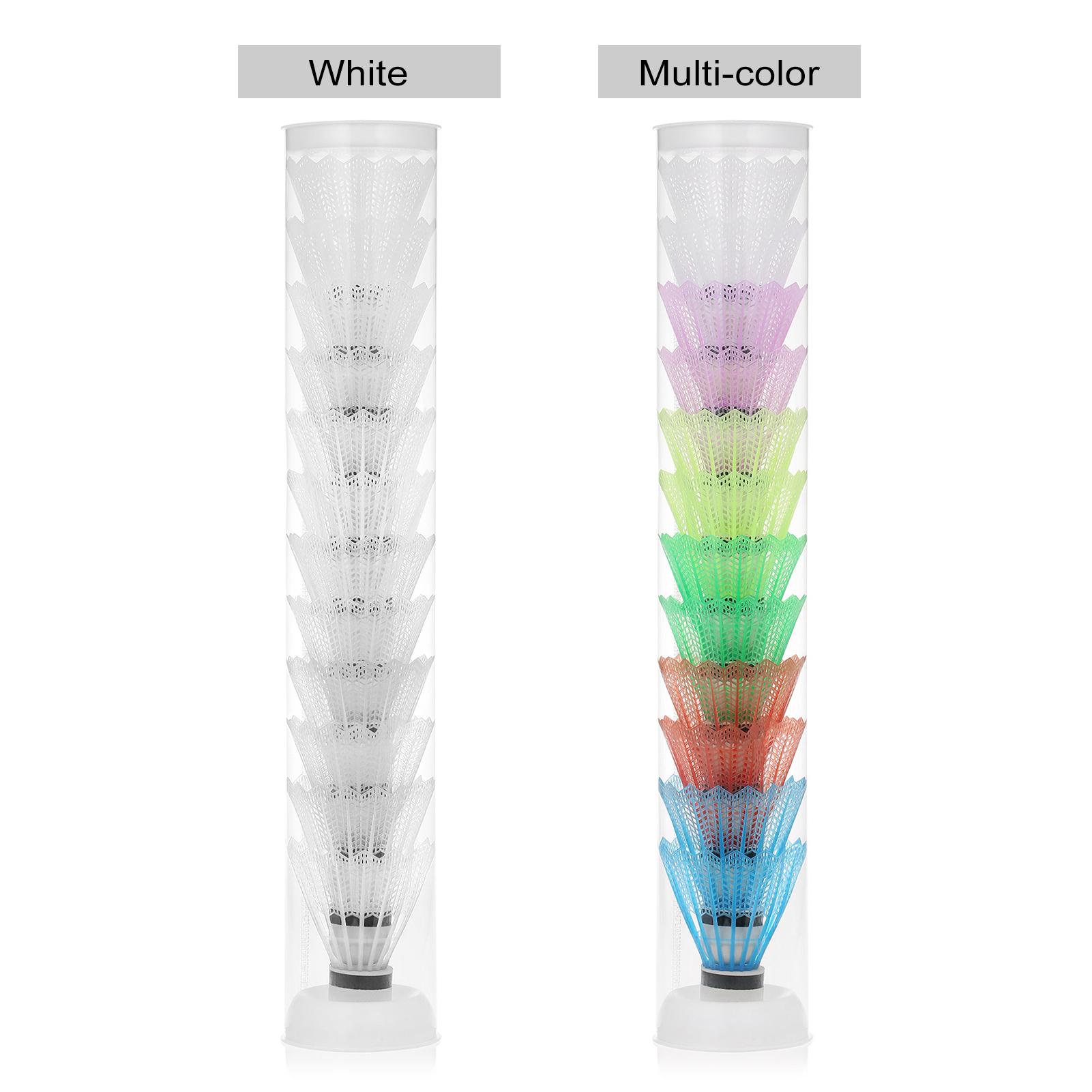 12pcs Nylon Shuttlecock Durable Plastic Badminton Shuttlecock Indoor Outdoor Sport Badminton Ball Windproof Shuttlecock