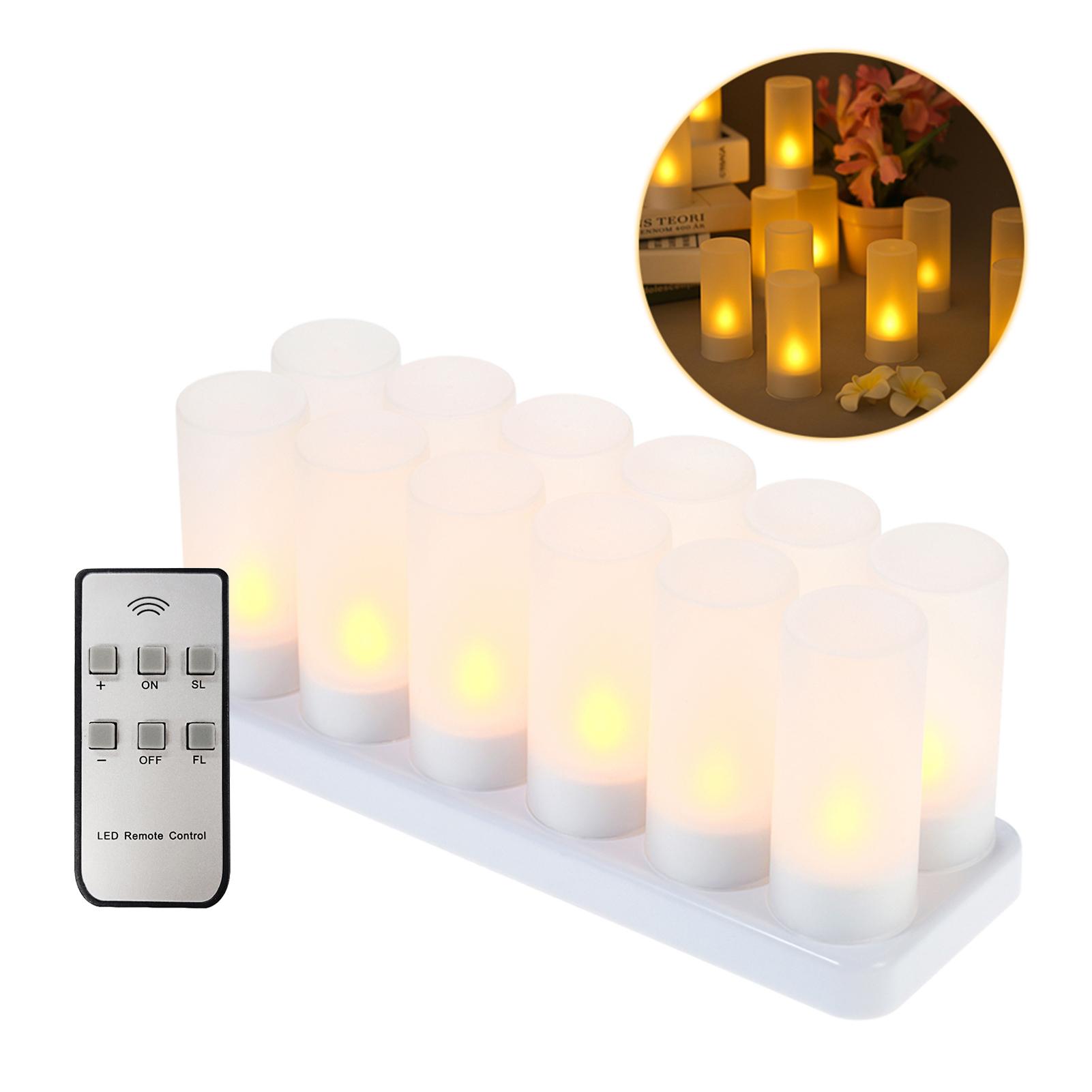 Nến đèn LED không lửa có thể sạc lại với điều khiển từ xa