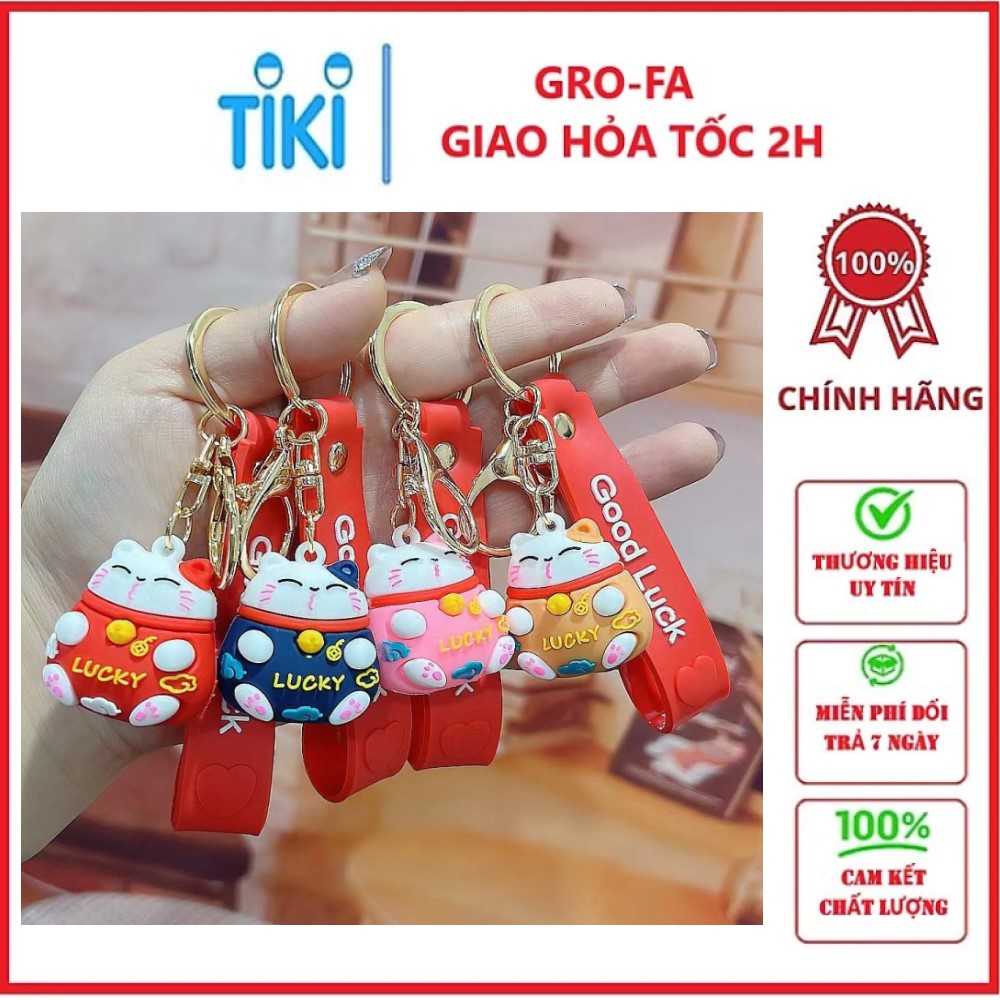 Móc Khóa Hình Mèo Good Lucky Dễ Thương - Hàng Chính Hãng