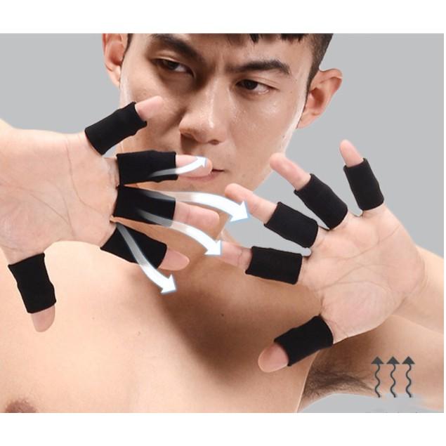 Bộ 10 Chiếc Băng Đàn Hồi Bảo Vệ Ngón Tay Bao Phủ Ngón tay Thể Dục thể thao vận động các ngón, băng đồ bảo hộ