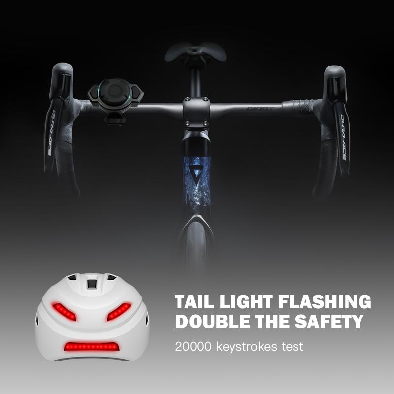 Smart Waterproof Helmet with Camera Warning Tail Light GPS Wifi Safety Caps for Urban Traffic Electric Bike Scooter Skateboard