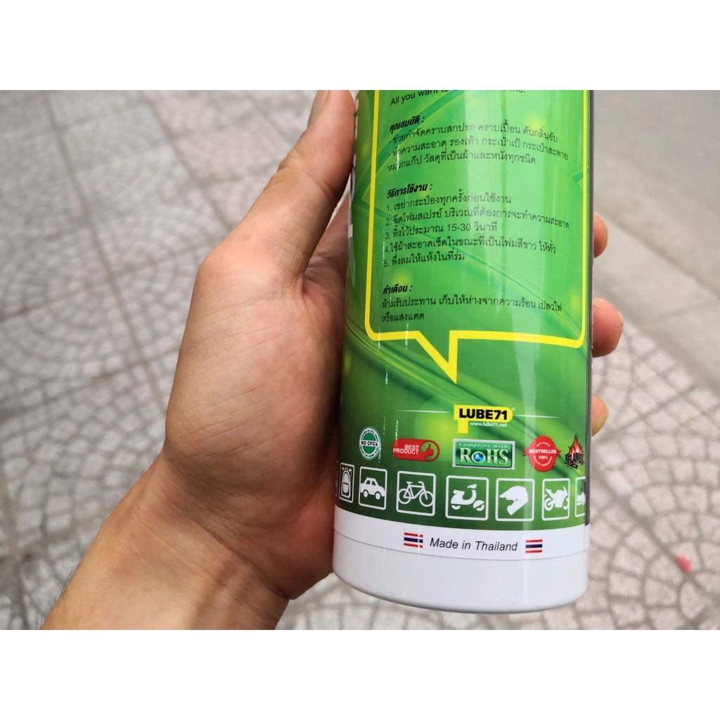 Chai Vệ Sinh Nón Bảo Hiểm ,Vệ Sinh Giày Lube71 WELL Foam Spray Tặng Khăn