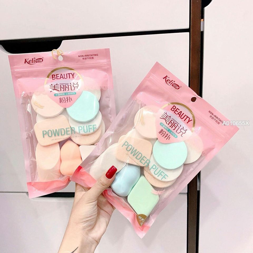 Bông Phấn Keli Set 13 Miếng