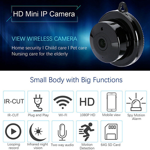 Camera ip wifi mini V380 Pro Treo tường - Đàm thoại 2 chiều