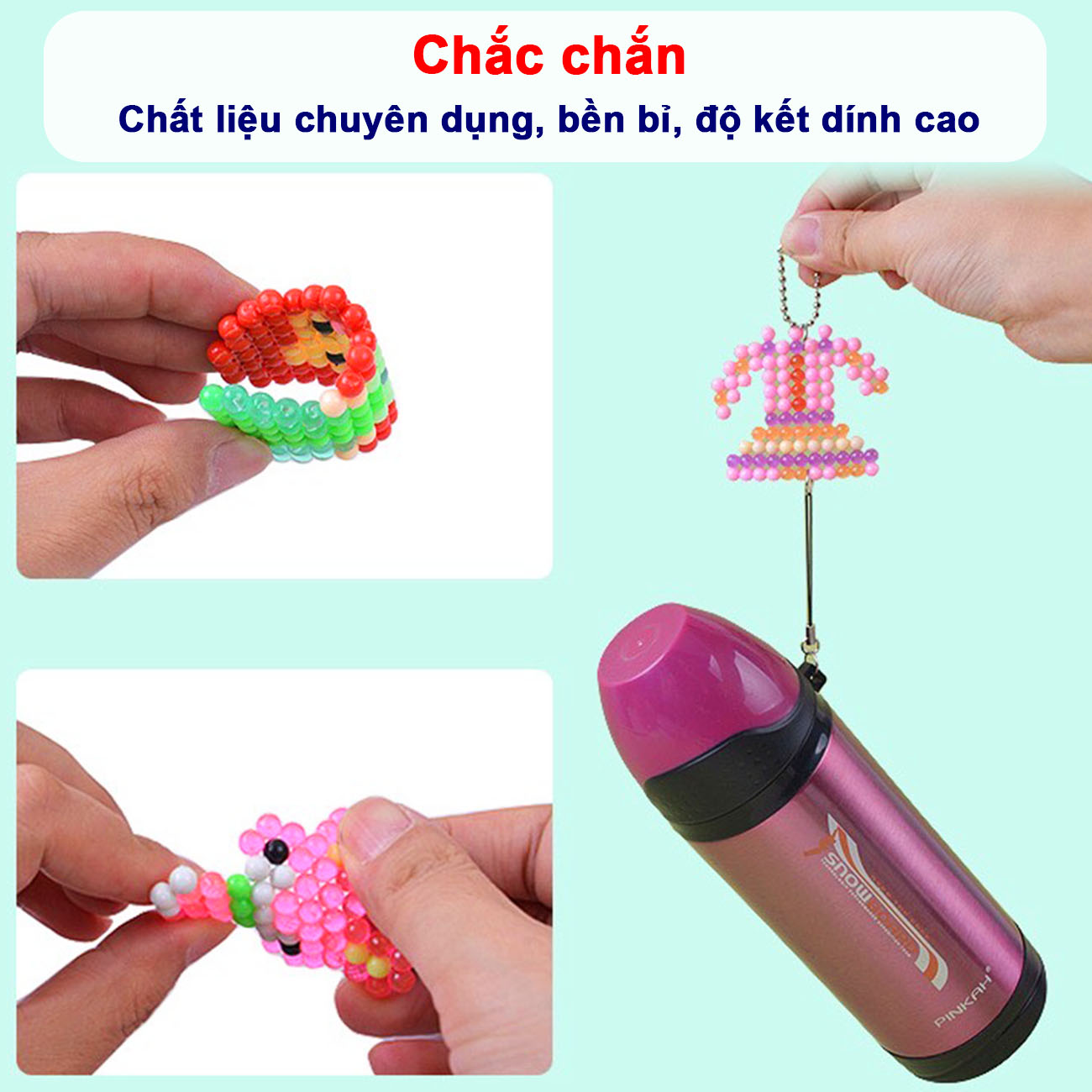 Hạt đậu thần kì nhiều màu sắc Baby-S, Bộ đồ chơi xếp hình hạt nhựa sáng tạo rèn luyện tư duy cho bé – SDC013