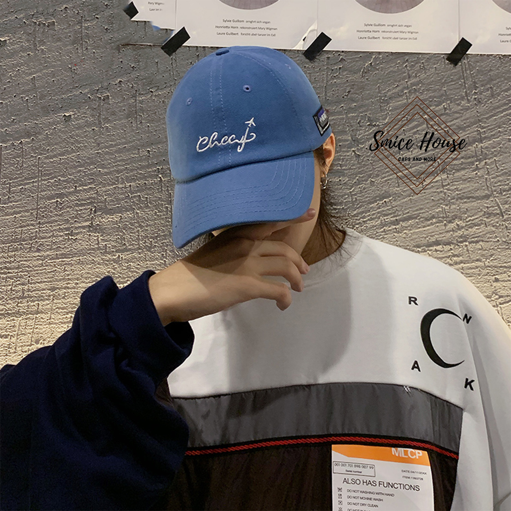 Nón lưỡi trai nam nữ thêu chữ phong cách Hàn Quốc / Mũ bóng chày che nắng mùa hè unisex có thể điều chỉnh size - Smice House