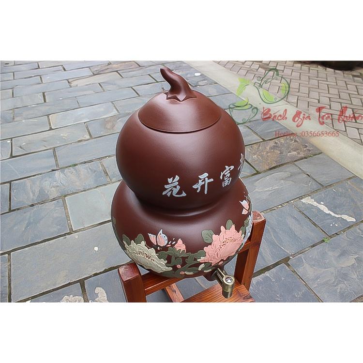 Bình Đựng Nước Hồ Lô - Nguyên Khoáng Tử Sa