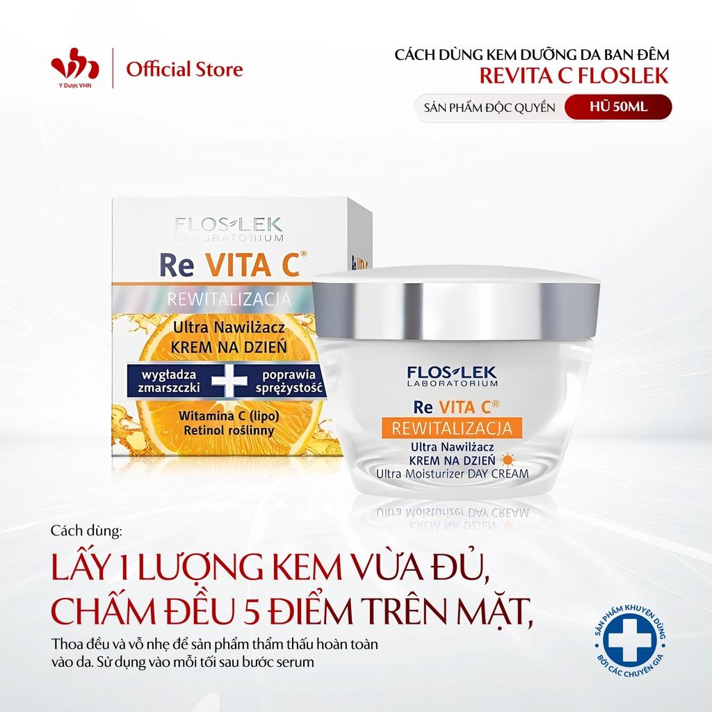 Kem Dưỡng Da Ban Đêm Revita C FLOSLEK Hỗ Trợ Sáng Da, Giảm Thâm, Trẻ Hóa Làn Da Toàn Diện Hũ 50ml