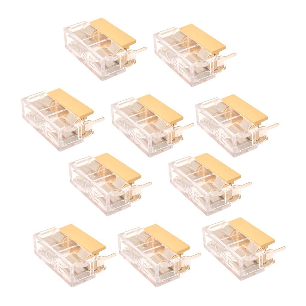 4x10 Pieces Panel Mount PCB Fuse Holder With Cover for 5x20mm Fuse 250V 6A