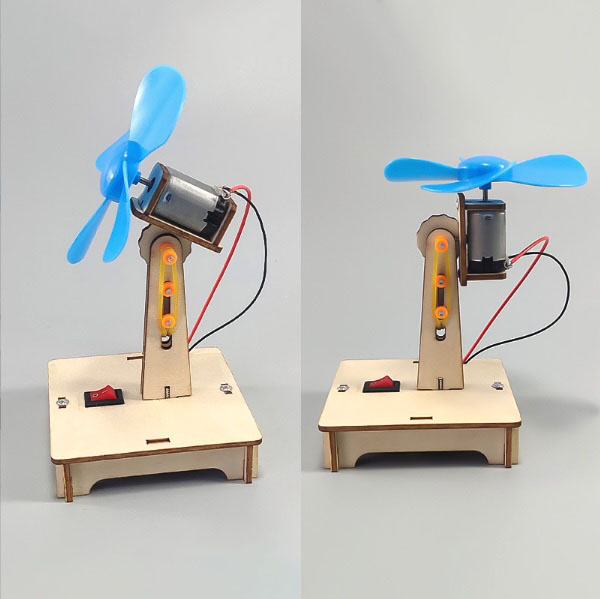 Đồ chơi lắp ráp quạt để bàn DIY WOOD STEAM - FAN MOTOR