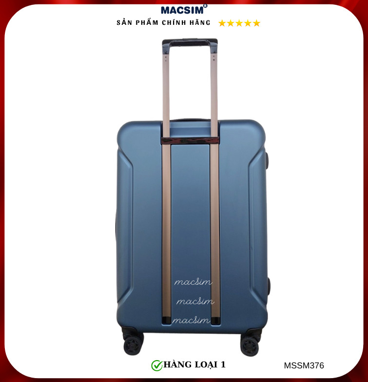 Vali cao cấp Macsim Smooire MSSM376 cỡ 20 inch / 24 inch màu blue - Hàng loại 1