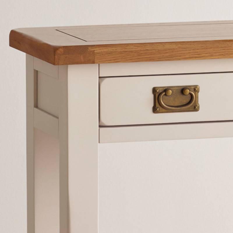 Bàn Console 2 Ngăn Kéo Kemble Gỗ Sồi Ibie LTO2KEMO - Trắng