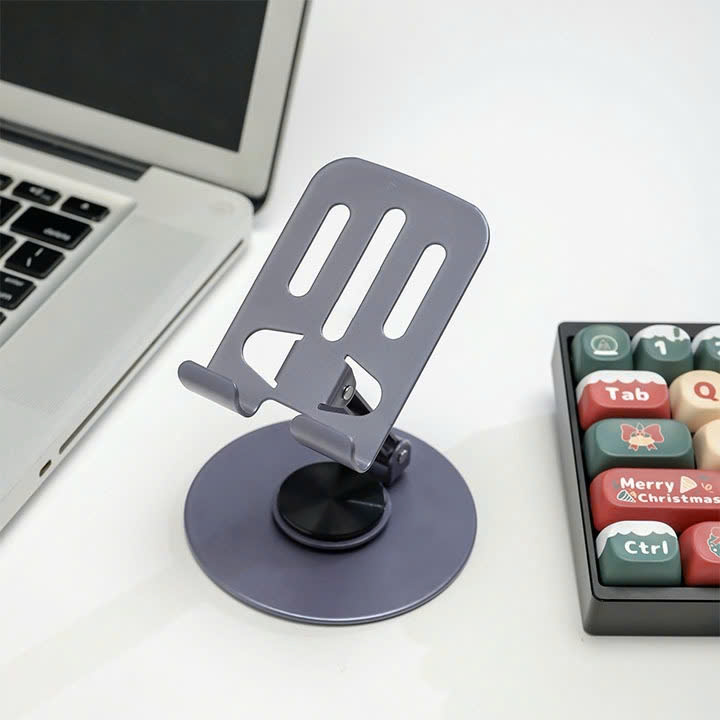Giá đỡ điện thoại máy tính bảng , cho ipad kim loại siêu mỏng trục xoay 360° gấp gọn tiện dụng - Hàng nhập khẩu