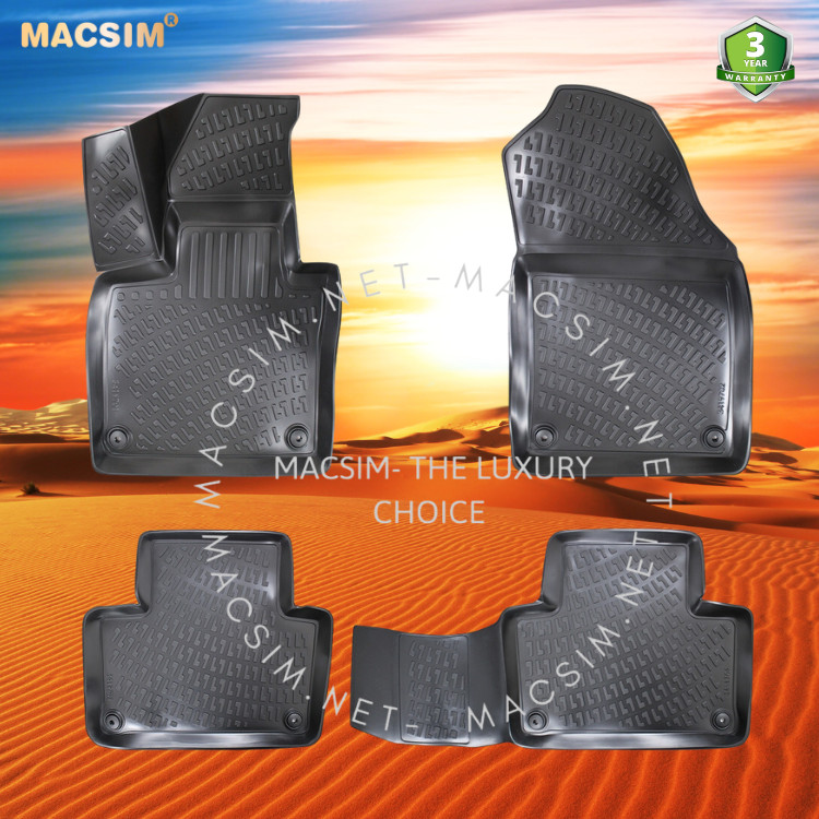 Thảm lót sàn ô tô nhựa TPU Silicon Volvo XC-90 2015+ Nhãn hiệu Macsim
