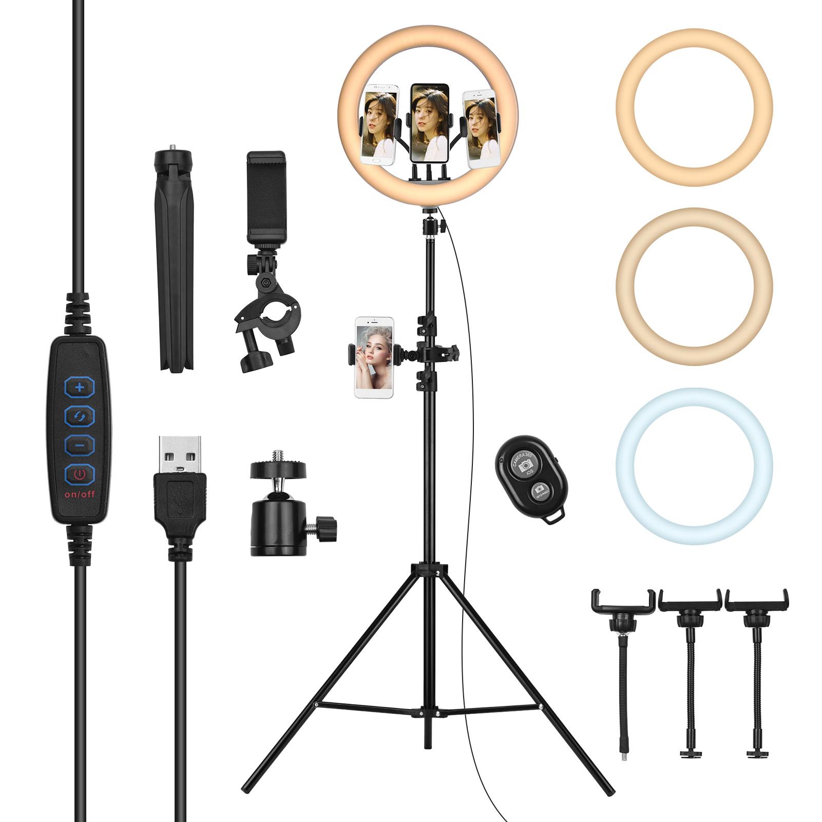 Đèn LED  13 inch ánh sáng chụp ảnh nhiệt độ hai màu 2800K-5800K 10 mức độ sáng có thể điều chỉnh với chân máy