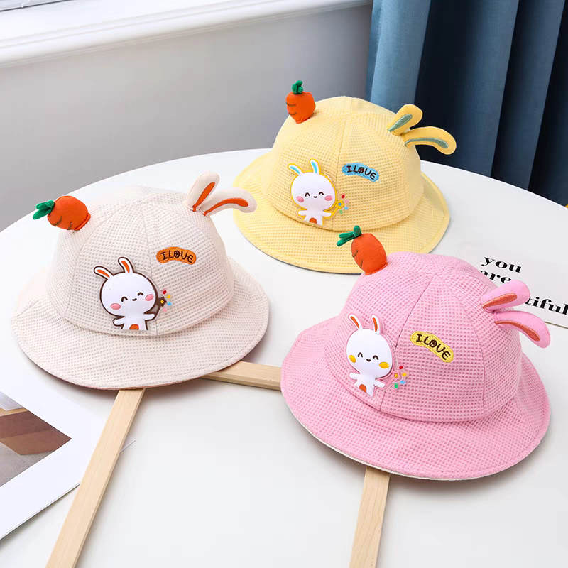 [KIDSALE] Mũ vành trẻ em hoạt hình thỏ cà rốt dễ thương êm nhẹ hút mồ hôi phù hợp mang đi học đi chơi NaHi ngochieu1111