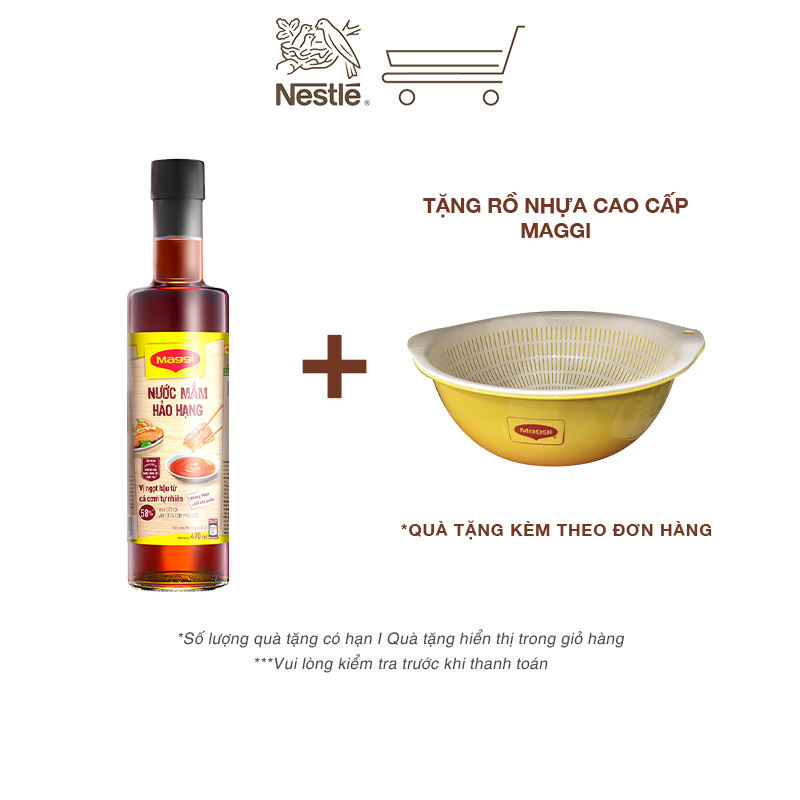 [Quà tặng tháng 11 - Mua 1 tặng 1 Bình nước] Nước mắm Maggi hảo hạng chai thủy tinh 490ml