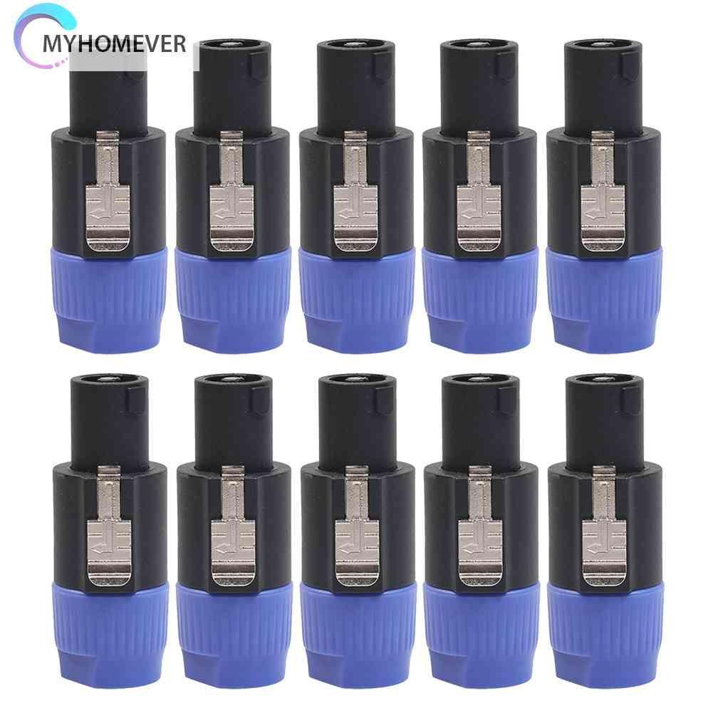 Set 10 Đầu Nối Dây Cáp Âm Thanh 4 Cực 4 Chấu NL4FC