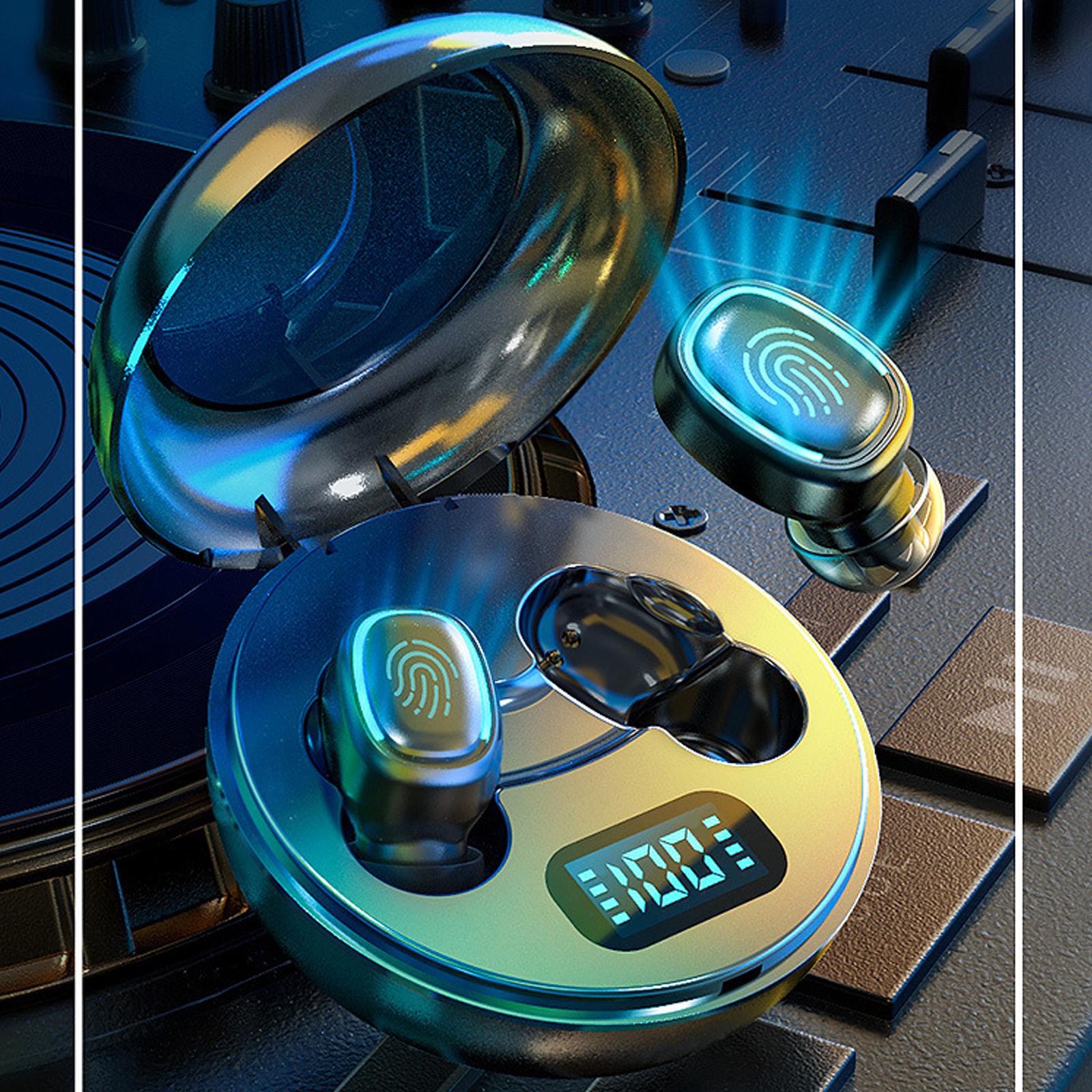 Tai nghe không dây đích thực Bluetooth 5.0 Mini TWS Earbuds chống thấm mồ hôi nhét trong tai có hộp sạc mic - Màu trắng