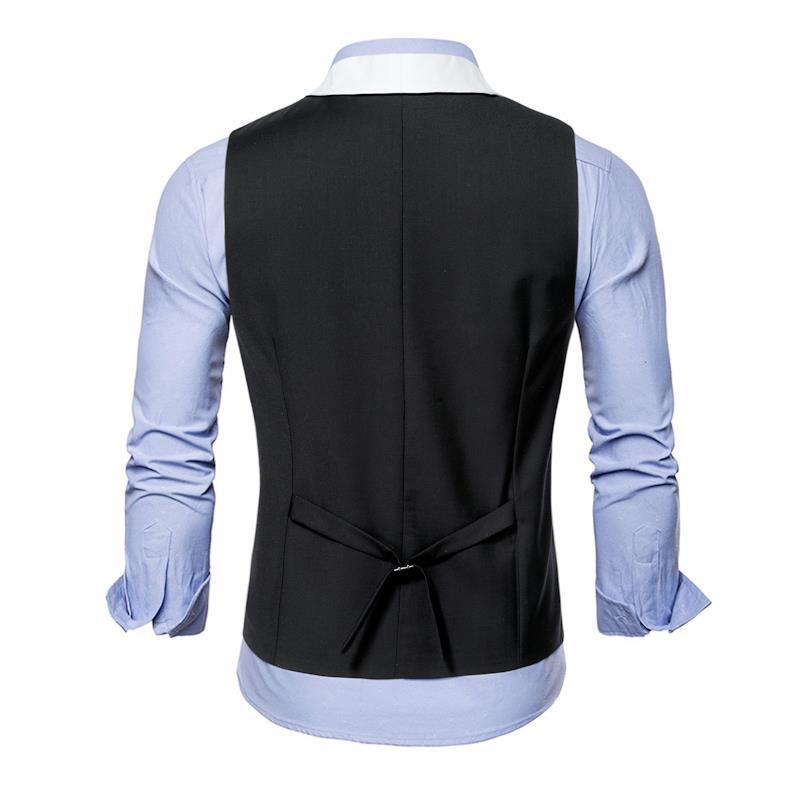 áo gile, áo gile nam phong cách hàn quốc thiết kế 2 hàng nút sang chảnh và độc lạ, tinh tế nam tính - H66