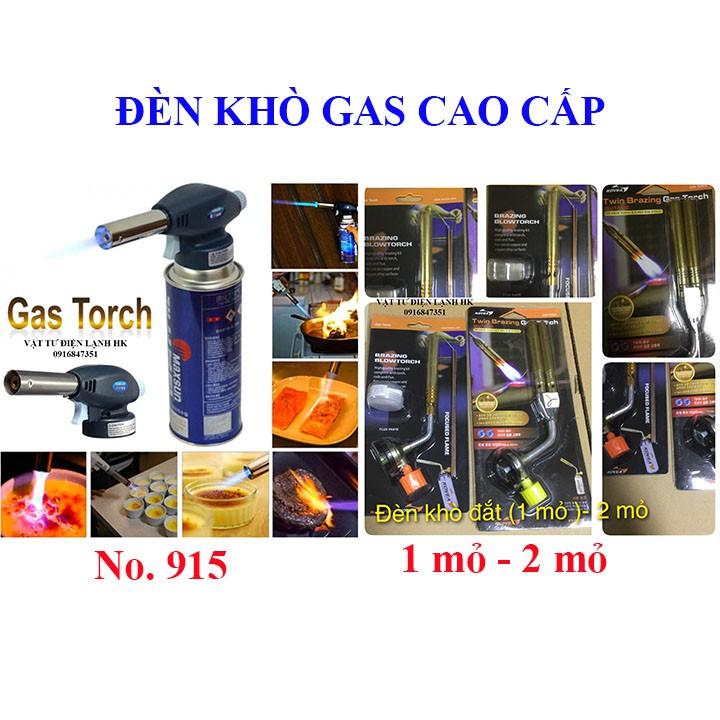 Đèn khò gas tự bật 915 - đơn đôi (chọn đúng loại khi đặt hàng) - khò mỏ hàn lắp bình gas mini