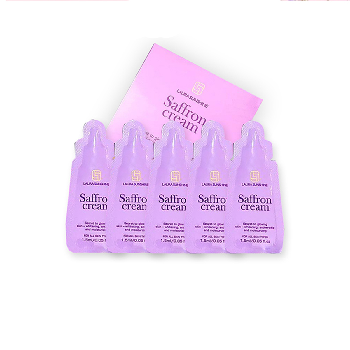 1 Gói Kem Dưỡng Trắng Da Tinh Chất Nhuỵ Hoa Nghệ Tây Laura Sunshine Saffron Cream Mini Nuôi Dưỡng Làn Da ( 1 túi 1,5ml)