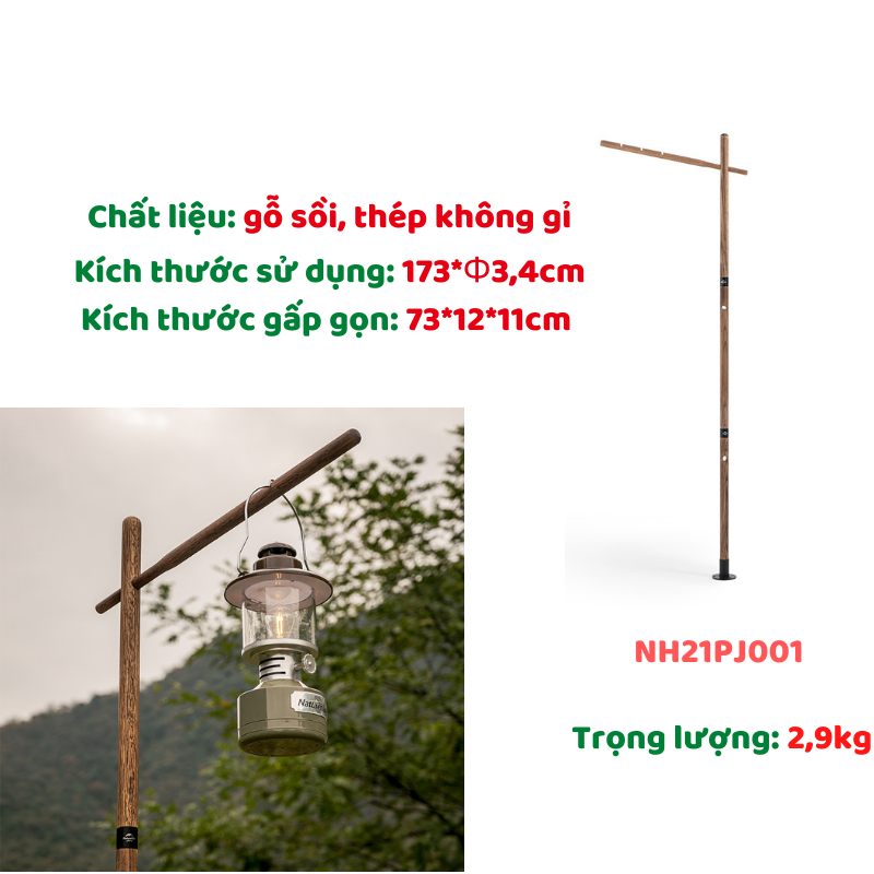 GẬY TREO ĐÈN CẮM TRẠI DÃ NGOẠI NH17D015-J NH21JU110 NH20PJ108 NH21PJ001