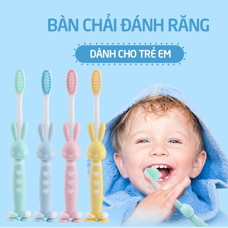 Combo 4 Bàn Chải Đánh Răng Siêu Mềm An Toàn Hình Thú Cho Bé - hàng xuất Nhật Bản