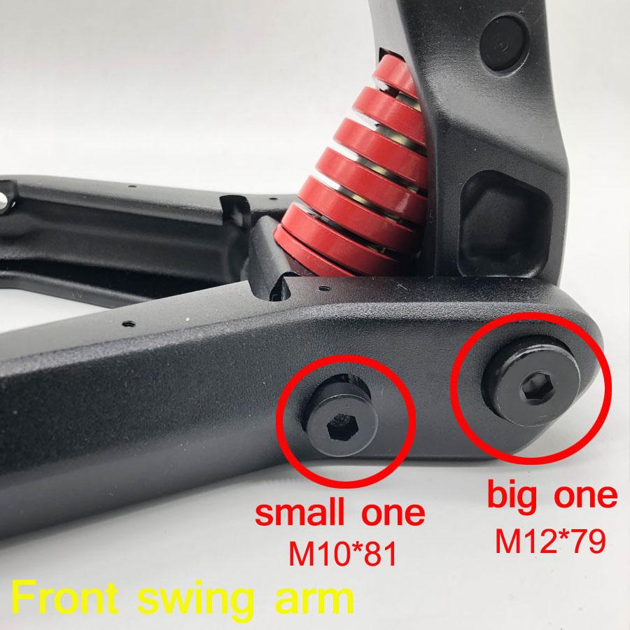 MANTIS10 M10X81 M12X79 Cặp vít bu lông phía trước và cánh tay xoay phía sau cho Kaabo Mantis 10 inch Color: Both