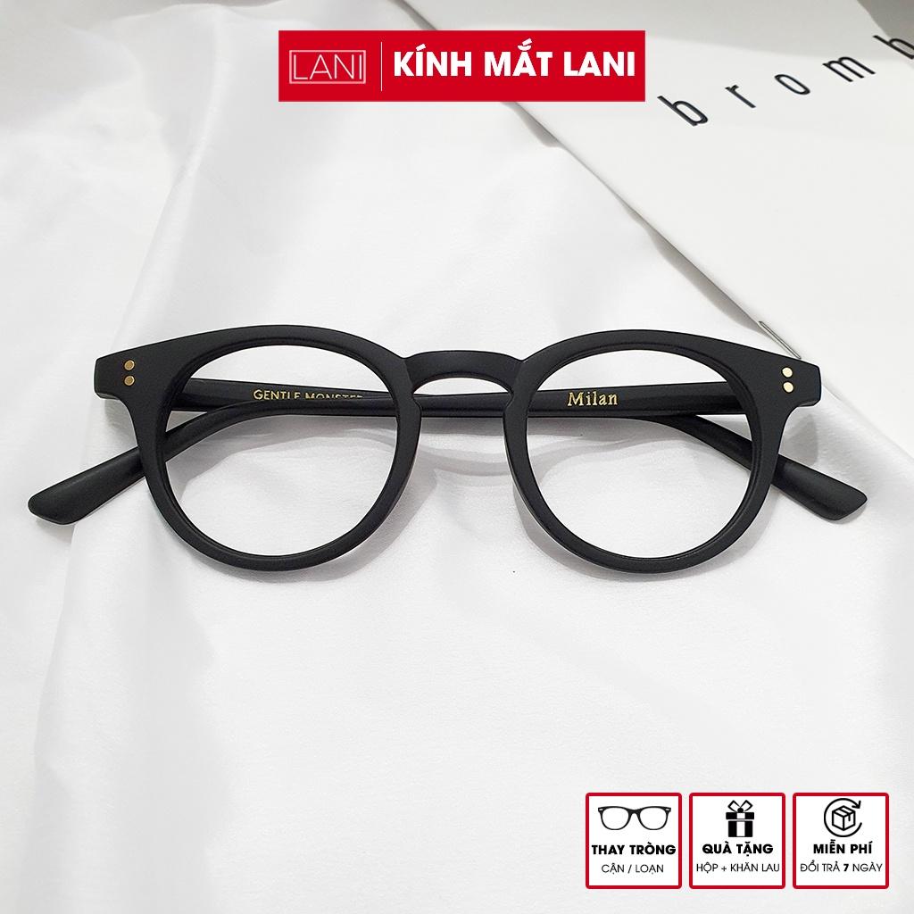 Gọng Kính Cận Tròn Chữ V chất liệu nhựa chắc chắn siêu bền LANI 5345 - Lắp mắt cận có độ theo yêu cầu