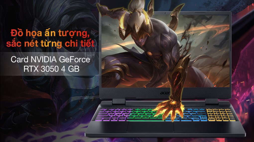 Laptop Gaming Acer Nitro 5 Tiger AN515-58-52SP i5-12500H/RAM 8GB/512GB SSD/3050 4GB Hàng Chính Hãng