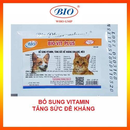Gói vitamin tăng cường sức đề kháng cho chó mèo- bio vit plus