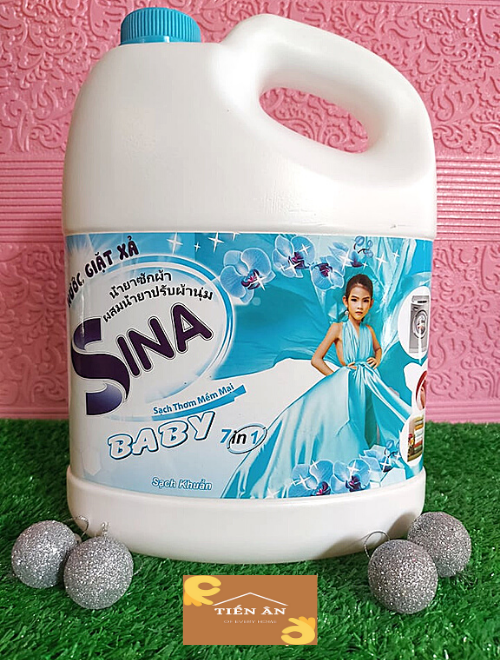 Nước giặt xả quần áo SINA BABY 7 in 1 3000ml