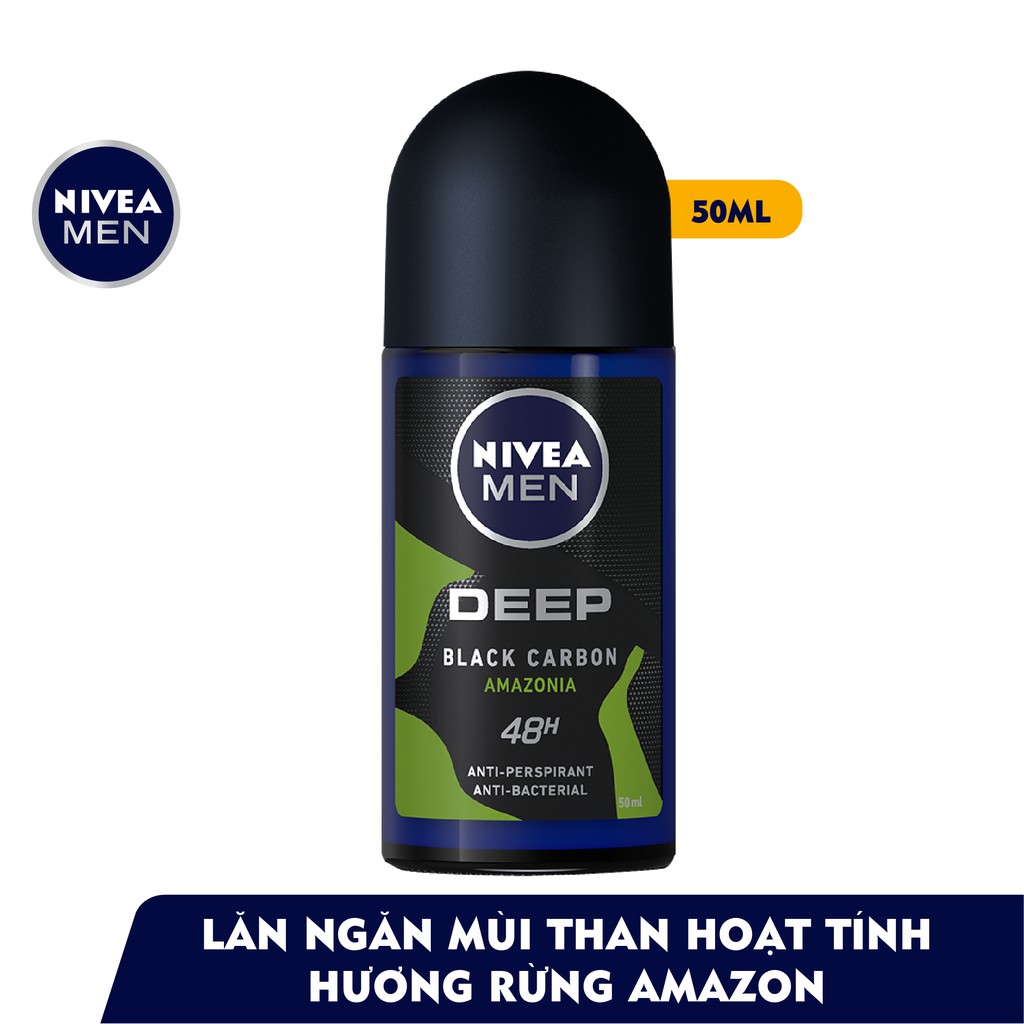 Lăn Ngăn Mùi Nivea Than Đen Hương Rừng Amazon - 85370