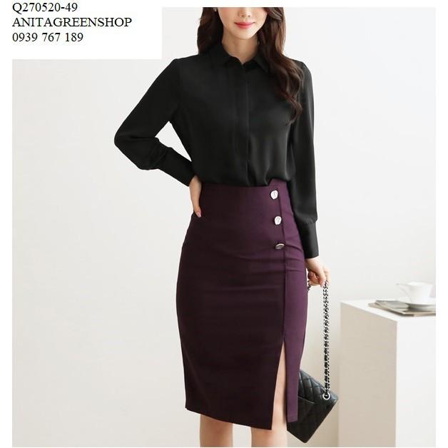 Q270520 SET ÁO SƠ MI VÀ CHÂN VÁY CÔNG SỞ