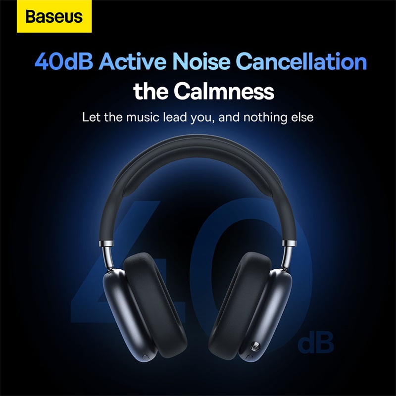 Tai Nghe Chụp Tai Chống Ồn Baseus Bowie H2 Noise-Cancelling Wireless Headphone (Hàng chính hãng)