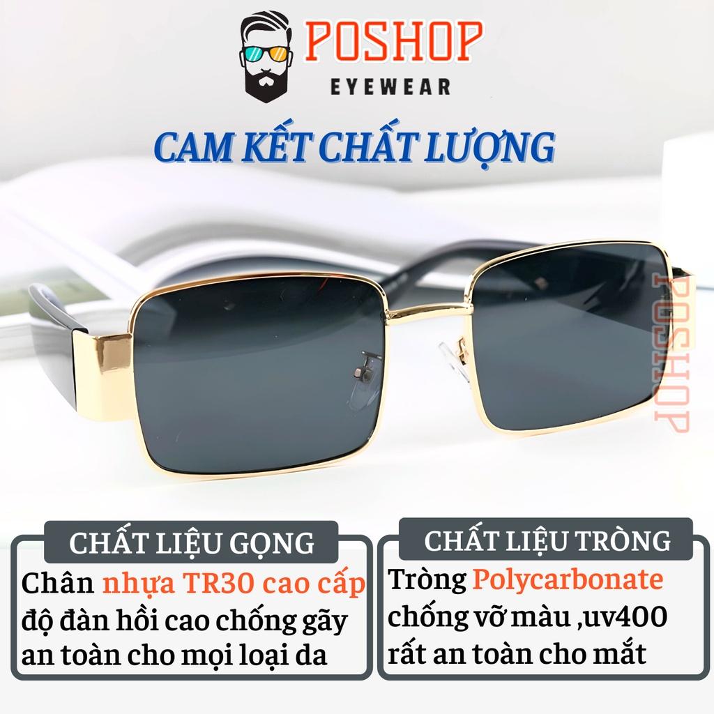 Mắt kính mát thời trang cao cấp nam nữ POSHOP chống tia cực tím UV400 bản to dễ đeo BALENTO