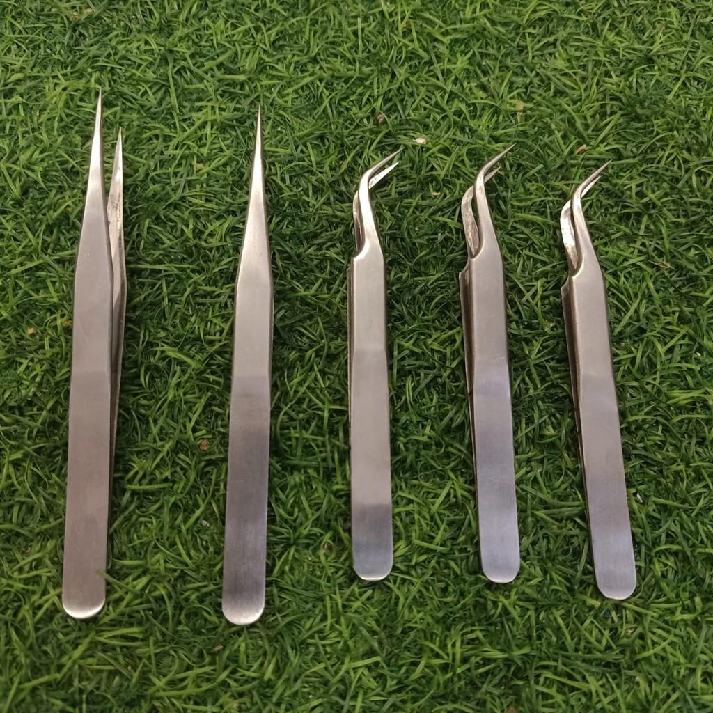 Set 5 Cây Nhíp Nhặt Lông Yến Vetus Siêu Nhọn Inox Toàn Phần, Nhíp Gắp Linh Kiện Điện Tử, Gắp Mi Chuyên Dụng