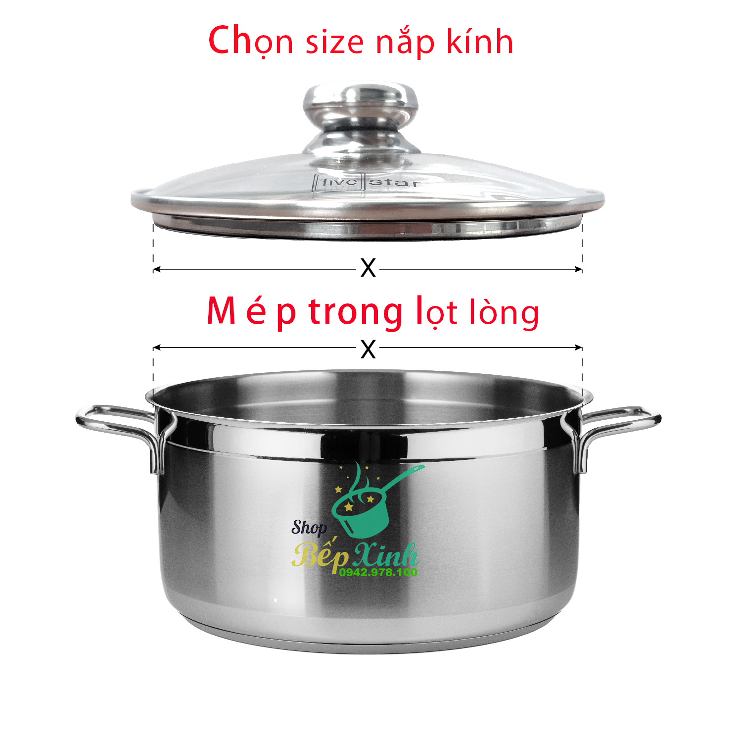 Nắp Kính Cường Lực Fivestar Nồi Và Chảo