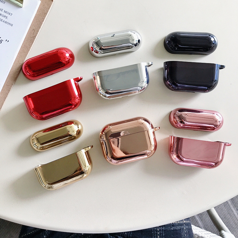 Bao Case Ốp Bảo Vệ Cho Airpods Pro Màu Ánh Kim Loại