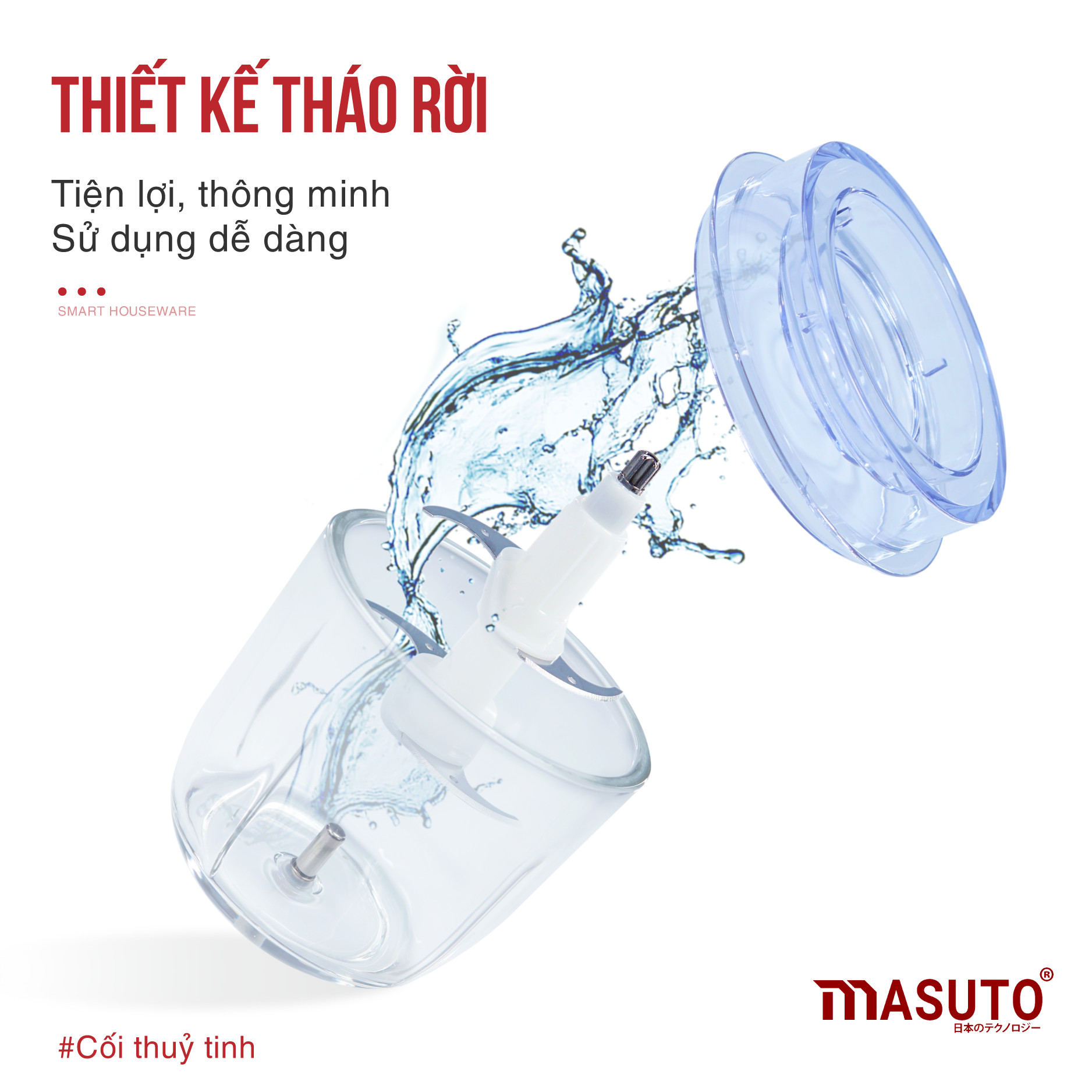 Máy Xay Thịt Đa Năng Masuto Công nghệ Nhật Bản - Hàng chính hãng