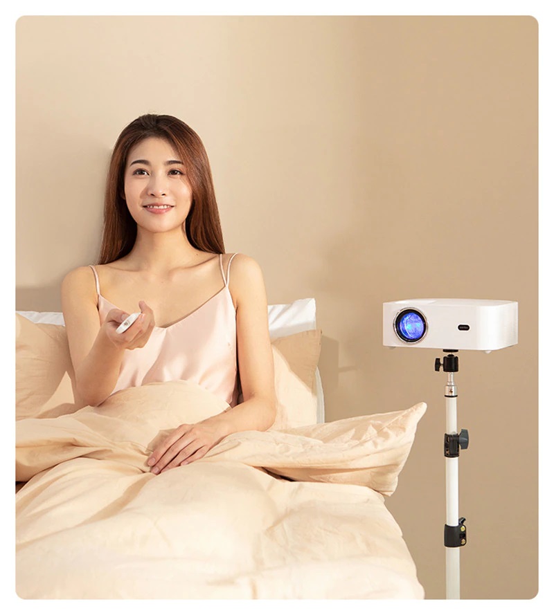 Máy chiếu mini Wanbo X1 Pro-Android 9.0 hỗ trợ điện thoại di động và máy chiếu 4k xem phim đồng thời (kết nối WiFi) - Hàng chính hãng