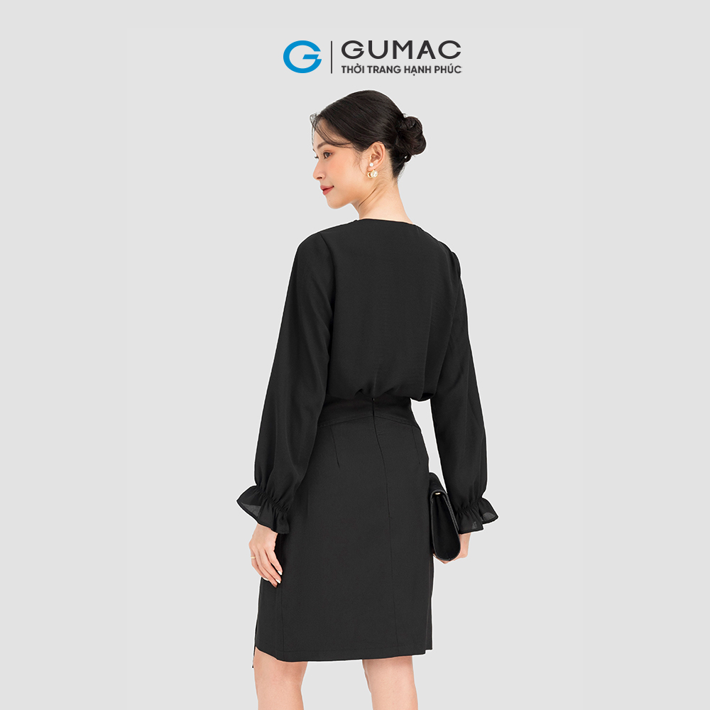 Áo sơ mi nữ GUMAC AC08081 cổ sam sang trọng