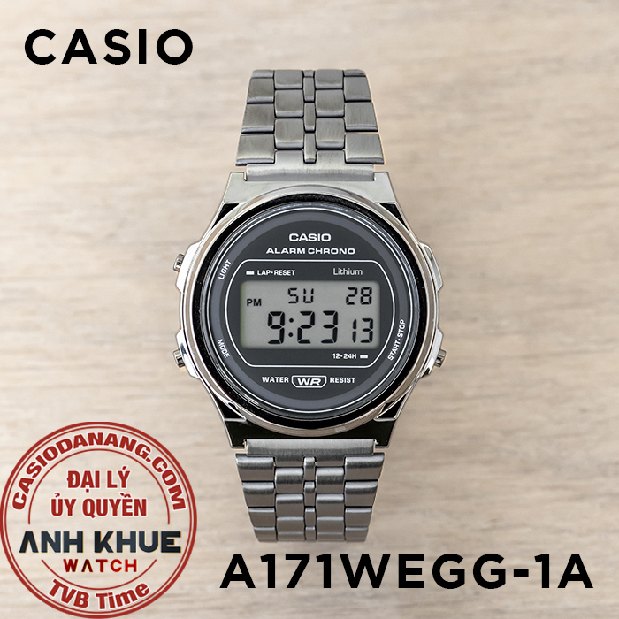Đồng hồ unisex dây kim loại Casio Standard chính hãng Anh Khuê A171WEGG-1ADF (36mm)
