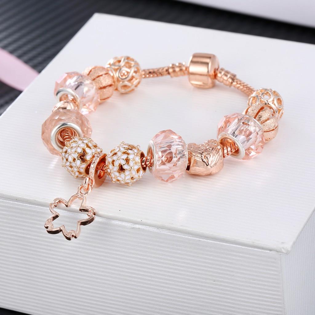Vòng tay hoa 5 cánh màu gold